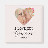 I Love You Grandma | Personalized Photo Magnet (Voorkant)