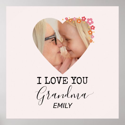 I Love You Grandma | Personalized Poster (Voorkant)