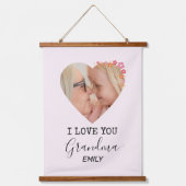 I Love You Grandma | Wood Topped Wall Tapestry Hangend Wandkleed (Voorkant)