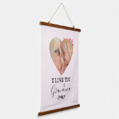 I Love You Grandma | Wood Topped Wall Tapestry Hangend Wandkleed (Gebogen)