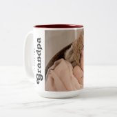 I love you Grandpa Photo from baby Tweekleurige Koffiemok (Voorkant links)