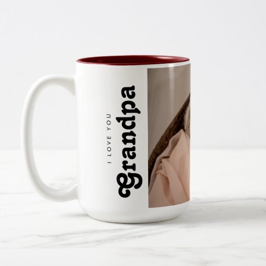 I love you Grandpa Photo from baby Tweekleurige Koffiemok (Links)