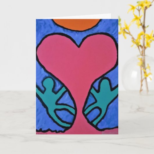 I LOVE YOU Greeting Card - Art Print Our Love Kaart (Gele Bloem)