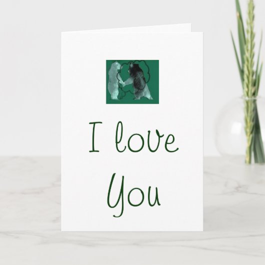"I Love you" greeting card by Interactive Bear Kaart (Voorkant)