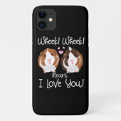 I Love You Guinea Pig Cavy Roddent Case-Mate iPhone Case (Achterkant)
