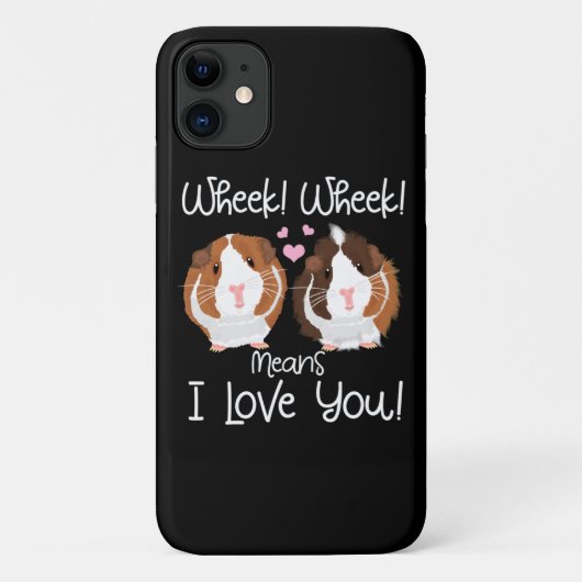 I Love You Guinea Pig Cavy Roddent Case-Mate iPhone Case (Achterkant)