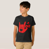 I Love You Hand Sign Asl Valentine' Day Funny Wome T-shirt (Voorkant volledig)