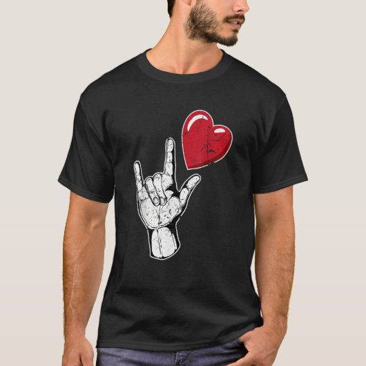 I Love You Hand Sign Valentines Day Language_1 T-shirt (Voorkant)