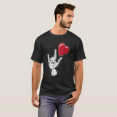 I Love You Hand Sign Valentines Day Language_1 T-shirt (Voorkant volledig)