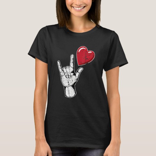 I Love You Hand Sign Valentines Day Language_1 T-shirt (Voorkant)