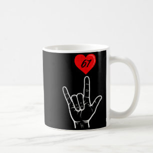 I Love You Handgebaar Asl Hart 67 Vrouwen Kinderen Koffiemok