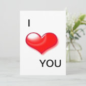 I Love You Hart Feestdagenkaart (Staand voorkant)