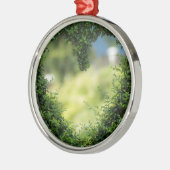 I Love You - Hart Foliage voor Valentijnsdag Metalen Ornament (Links)