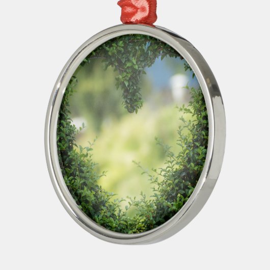 I Love You - Hart Foliage voor Valentijnsdag Metalen Ornament (Links)