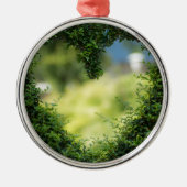 I Love You - Hart Foliage voor Valentijnsdag Metalen Ornament (Voorkant)
