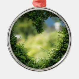 I Love You - Hart Foliage voor Valentijnsdag Metalen Ornament