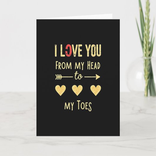 I Love You Head To Toes Card Kaart (Voorkant)