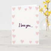 I Love You Hearts Handmade Card Kaart (Gele Bloem)