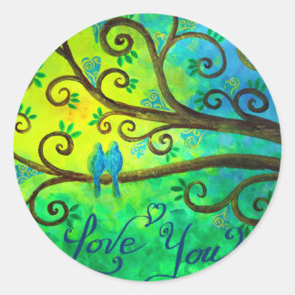 I Love You Hearts van Jan Marvin Ronde Sticker