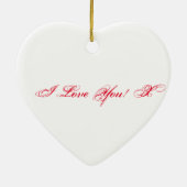 I Love You - Hedge voor Valentijnsdag Keramisch Ornament (Achterkant)