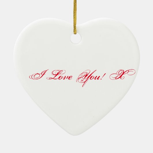 I Love You - Hedge voor Valentijnsdag Keramisch Ornament (Achterkant)