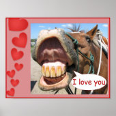 "I Love You" Horse Print Customizable (Voorkant)