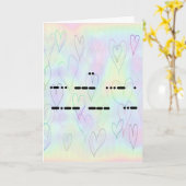 I Love You in Morse Code Hartjes Kaart - Personali (Gele Bloem)