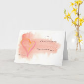 I Love You in morsecode Kaart (Gele Bloem)