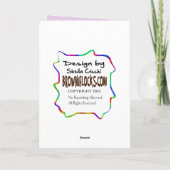 I Love You in morsecode Scroll Heart Card Kaart (Achterkant)