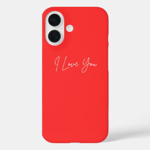 I Love You iPhone 16 Pouch - Schattige romantisch Hoesje
