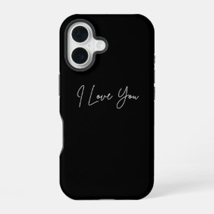 I Love You iPhone 16 Pouch - Schattige romantisch  Hoesje
