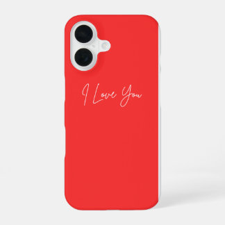 I Love You iPhone 16 Pouch - Schattige romantisch Hoesje