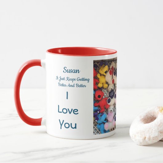 I Love You Jubileum Persoonlijk Mok (Met donut)