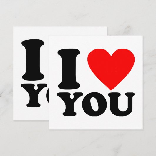I Love You Kaart (Voorkant / Achterkant)