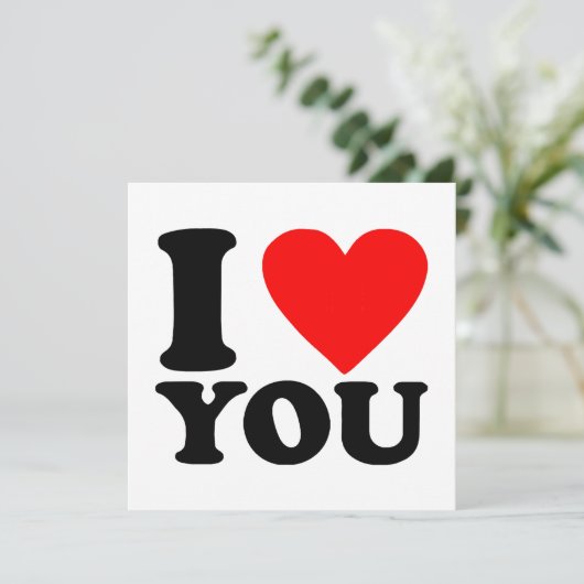 I Love You Kaart (Staand voorkant)