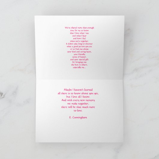 I Love You Kaart (Binnen)