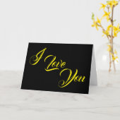 I Love You, kaart (Gele Bloem)