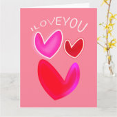 "I Love You" kaart. Kaart (Gele Bloem)