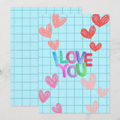 I Love You Kaart | Valentijnsdag (Voorkant / Achterkant)