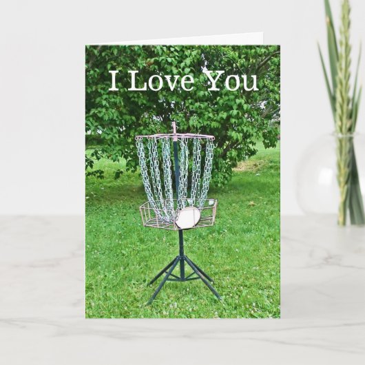 I Love You Kaart voor een Disc Golfer (Voorkant)