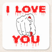 I Love You Kartonnen Onderzetters (Voorkant)