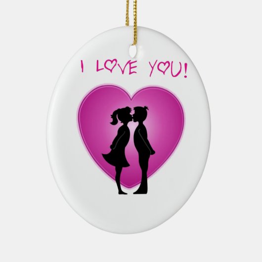 I Love You Keramisch Ornament (Rechts)