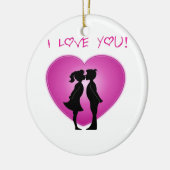 I Love You Keramisch Ornament (Links)