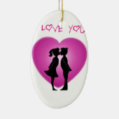I Love You Keramisch Ornament (Rechts)