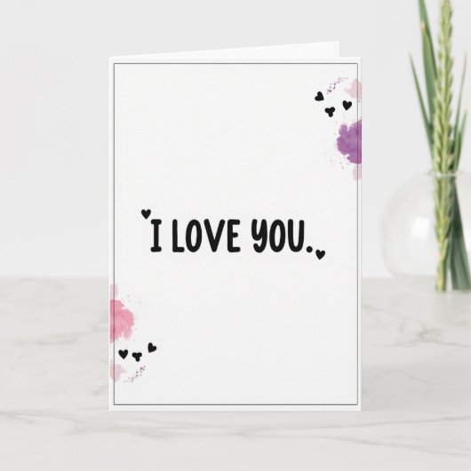 I Love You Kunst Hart Kaart (Voorkant)