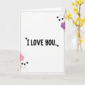 I Love You Kunst Hart Kaart (Gele Bloem)