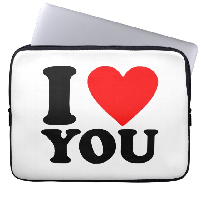 I Love You Laptop Sleeve (Voorkant)