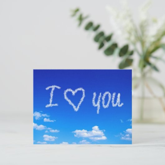 "I Love You" luchttekst, Briefkaart (Staand voorkant)