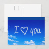 "I Love You" luchttekst, Briefkaart (Voorkant / Achterkant)