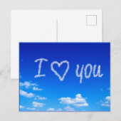 "I Love You" luchttekst Briefkaart (Voorkant / Achterkant)